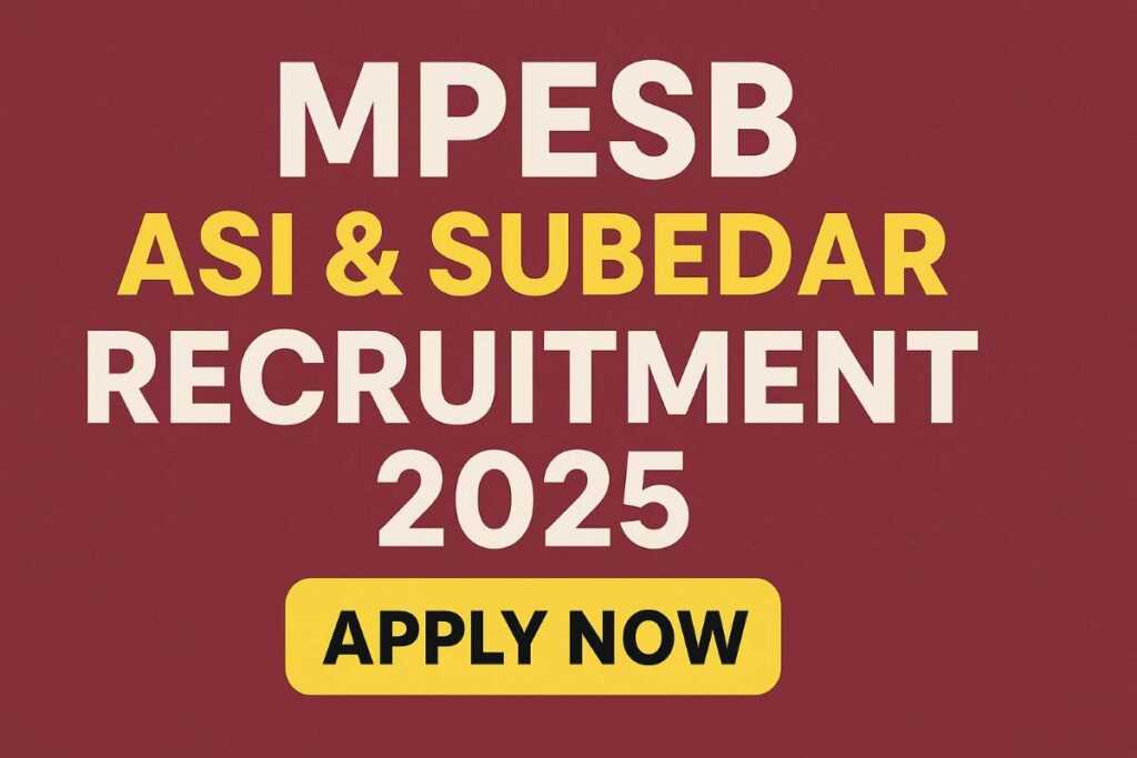 MPESB ASI JOB VACANCY