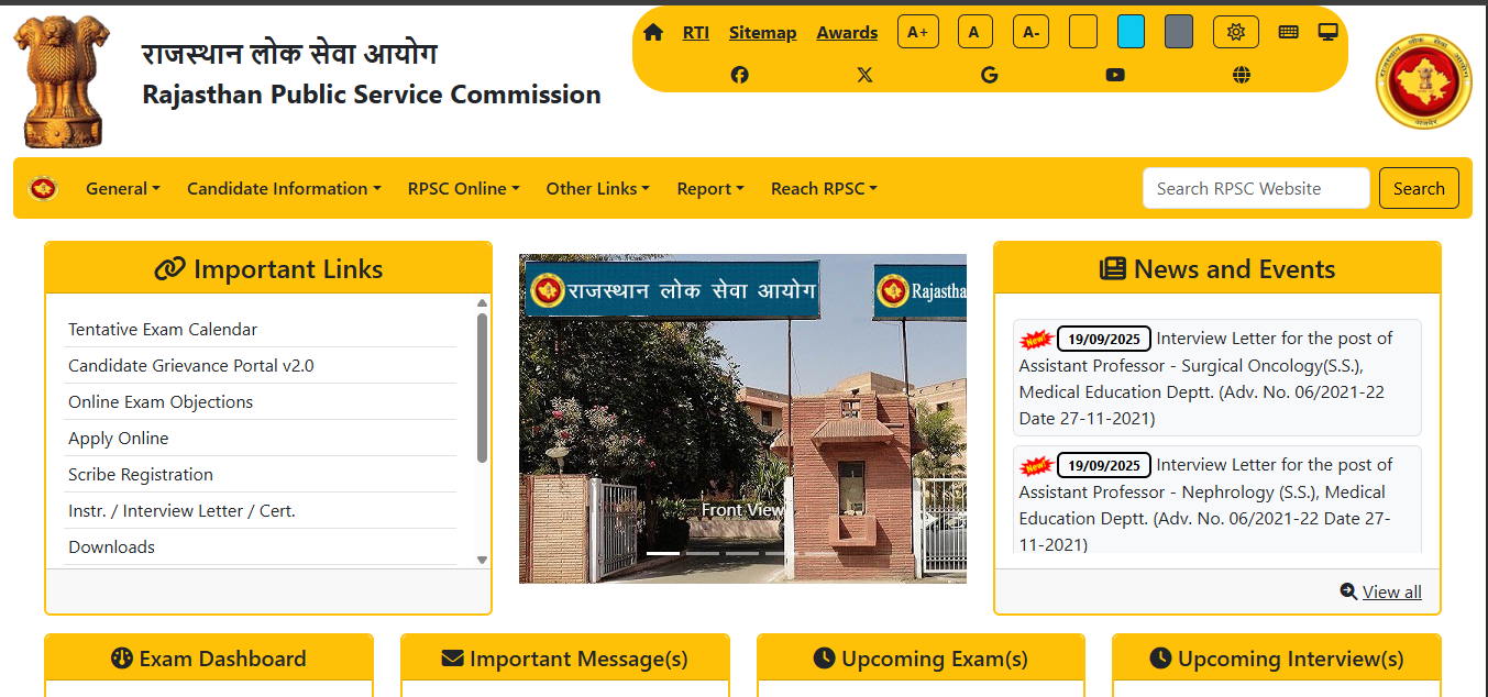 RPSC Assistant Professor Vacancy 2025