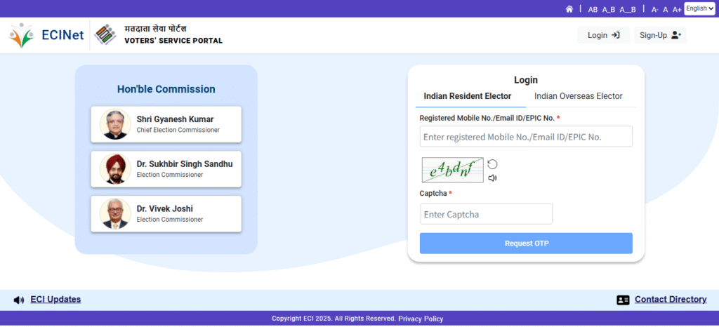 Voter Id Card Online Correction 2025