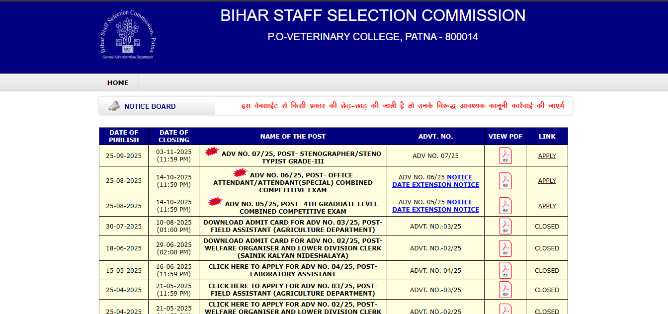 BSSC Inter Level Recruitment 2025 12th पास वालों के लिए निकला 23175 पदों का बंबर भर्ती, जानें पूरी जानकारी